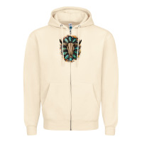 Sandshell Western Gemstone Bull Skull Zipper Hoodie - Bettercallsaul