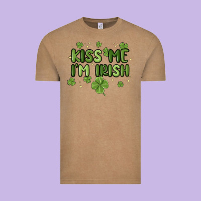 Kiss Me I'm Irish Vintage Tee Designed By Maliassmallbusiness