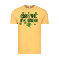 Vintage Mustard kiss me i'm irish Vintage Tee - MaliasSmallBusiness