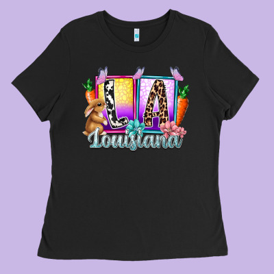 Louisiana Easter Dady Ladies Tee Designed By Racoondesign