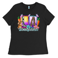 Black louisiana easter dady Ladies Tee - RacoonDesign