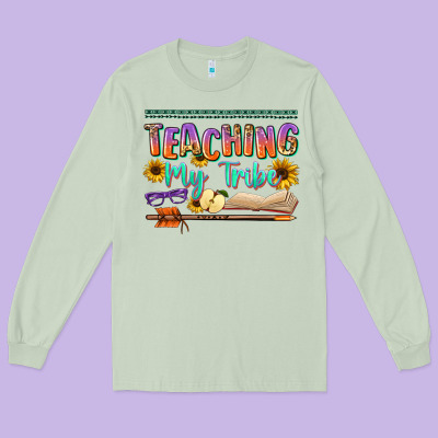 Teaching My Tribe Long Sleeve Tee Designed By Nancycooperartshop