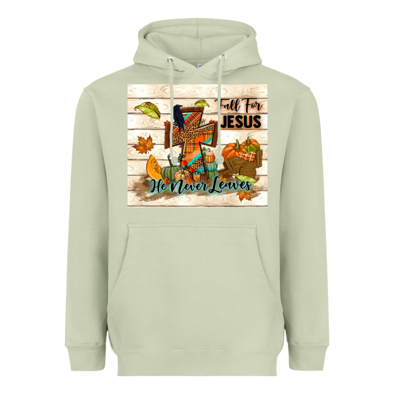 Fall For Jesus He Never Leaves Heavyweight Hoodie by TumblerDesignByShophia | Teevron