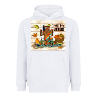 White fall for jesus he never leaves Heavyweight Hoodie - TumblerDesignByShophia