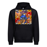 Black Fourth Of July Truck Urban Hoodie - FaDigitalArtStudio