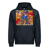 Navy Fourth Of July Truck Urban Hoodie - FaDigitalArtStudio