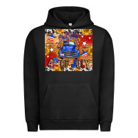 Pigment Black Fourth Of July Truck Urban Hoodie - FaDigitalArtStudio
