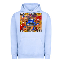 Pigment Grape Ice Fourth Of July Truck Urban Hoodie - FaDigitalArtStudio