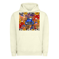 Pigment Pistachio Fourth Of July Truck Urban Hoodie - FaDigitalArtStudio