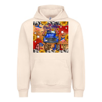 Sandshell Fourth Of July Truck Urban Hoodie - FaDigitalArtStudio