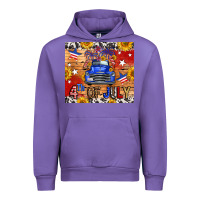 Tulip Fourth Of July Truck Urban Hoodie - FaDigitalArtStudio