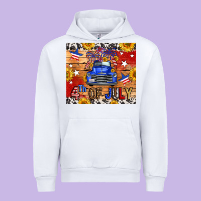 Fourth Of July Truck Urban Hoodie Designed By Fadigitalartstudio