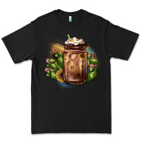 Black sunflower coffee cup cactus Premium Tee - JahusDesignShop