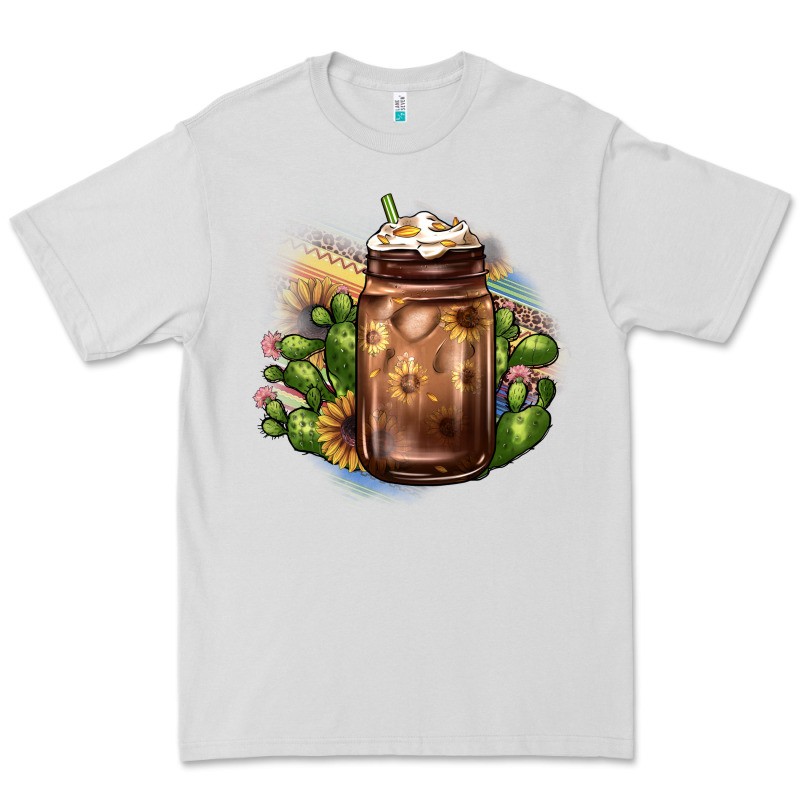 Sunflower Coffee Cup Cactus Premium Tee by JahusDesignShop | Teevron