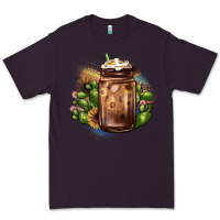 Plum sunflower coffee cup cactus Premium Tee - JahusDesignShop