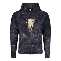 Cloud Black bull skull Vintage Hoodie - BarkalooDesign