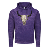 Cloud Purple bull skull Vintage Hoodie - BarkalooDesign