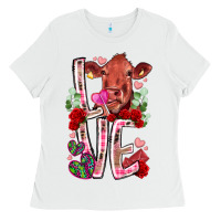 White love cow valentine Ladies Tee - RacoonDesign