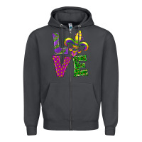 Smoke mardi gras love Zipper Hoodie - RanaPortraitStore