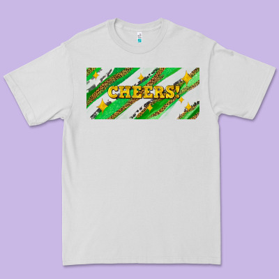 Leopar And Cowhide With Cheers Premium Tee Designed By Adodesignshop