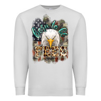Dove Grey Born to be free 4th of july Premium Sweatshirt - HowdyJamesFarm