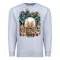 Heather Grey Born to be free 4th of july Premium Sweatshirt - HowdyJamesFarm