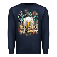 Navy Born to be free 4th of july Premium Sweatshirt - HowdyJamesFarm