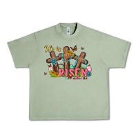 Oil Green he is risen Urban Heavy Tee - MaliasSmallBusiness