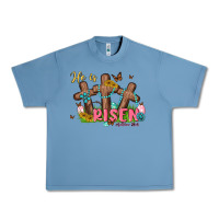 Pebble Blue he is risen Urban Heavy Tee - MaliasSmallBusiness