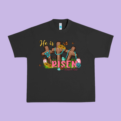 He Is Risen Urban Heavy Tee Designed By Maliassmallbusiness