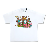 White he is risen Urban Heavy Tee - MaliasSmallBusiness