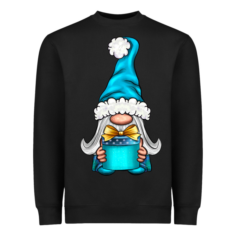 Winter Gnome With Gift Heavyweight Sweatshirt by NancyCooperArtShop | Teevron