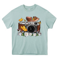 Arona floral butterfly film roll vintage camera Heavy Core Tee - FaDigitalArtStudio