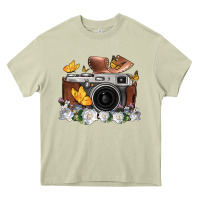 Mossy floral butterfly film roll vintage camera Heavy Core Tee - FaDigitalArtStudio