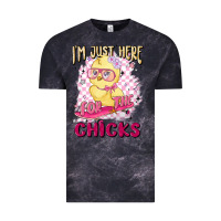 Cloud Black i'm just here for the chicks Vintage Tee - MaliasSmallBusiness