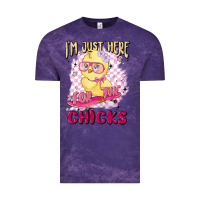 Cloud Purple i'm just here for the chicks Vintage Tee - MaliasSmallBusiness