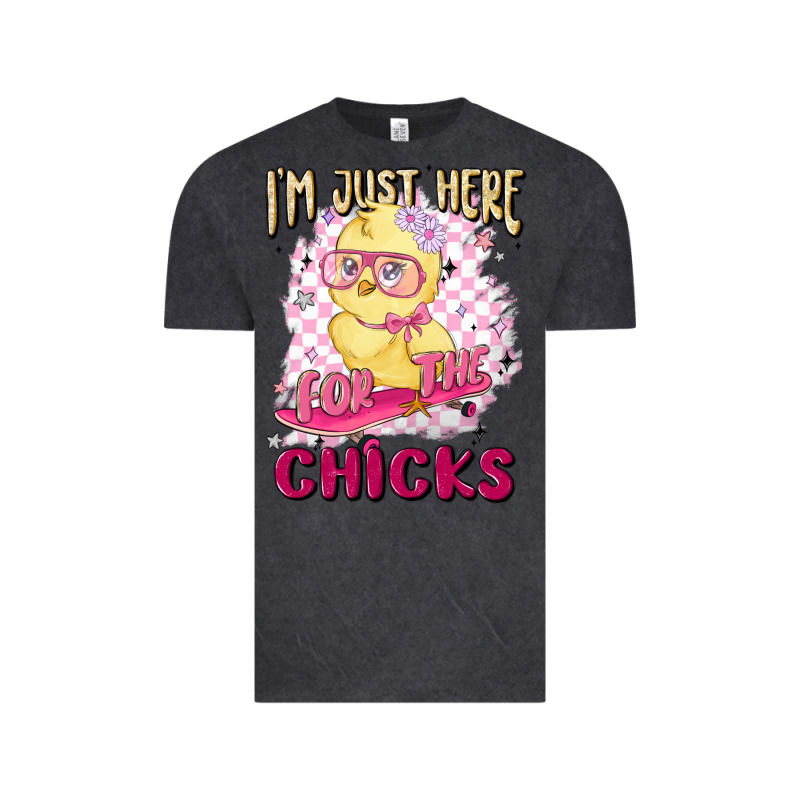 I'm Just Here For The Chicks Vintage Tee by MaliasSmallBusiness | Teevron