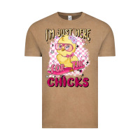 Vintage Coffee i'm just here for the chicks Vintage Tee - MaliasSmallBusiness