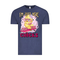 Vintage Denim i'm just here for the chicks Vintage Tee - MaliasSmallBusiness