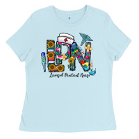 Baby Blue lpn licensed practial nurse Ladies Tee - CowhideDigitalArt
