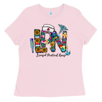 Bubblegum Pink lpn licensed practial nurse Ladies Tee - CowhideDigitalArt