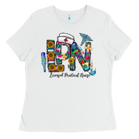 White lpn licensed practial nurse Ladies Tee - CowhideDigitalArt