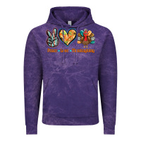 Cloud Purple peace love thanksgiving Vintage Hoodie - BarkalooDesign