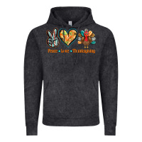 Vintage Black peace love thanksgiving Vintage Hoodie - BarkalooDesign