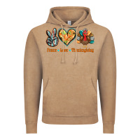 Vintage Coffee peace love thanksgiving Vintage Hoodie - BarkalooDesign