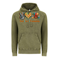 Vintage Olive peace love thanksgiving Vintage Hoodie - BarkalooDesign