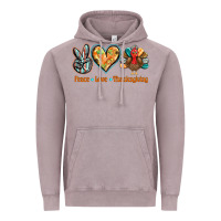 Vintage Zinc peace love thanksgiving Vintage Hoodie - BarkalooDesign