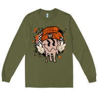 Army Green basketball game day Long Sleeve Tee - MaliasSmallBusiness