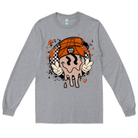Heather Grey basketball game day Long Sleeve Tee - MaliasSmallBusiness