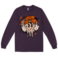 Plum basketball game day Long Sleeve Tee - MaliasSmallBusiness